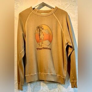THE GREAT college sweatshirt Fall Tan Ram Sunset sz 0 XS/S